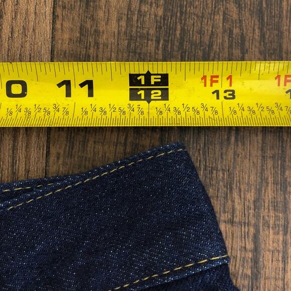 Lee VTG 80s Relaxed Tapered Ankle Pleated Jean Deadstock Size 10 Dark Blue - Picture 11 of 15